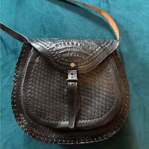 Black Leather Shoulder Bag